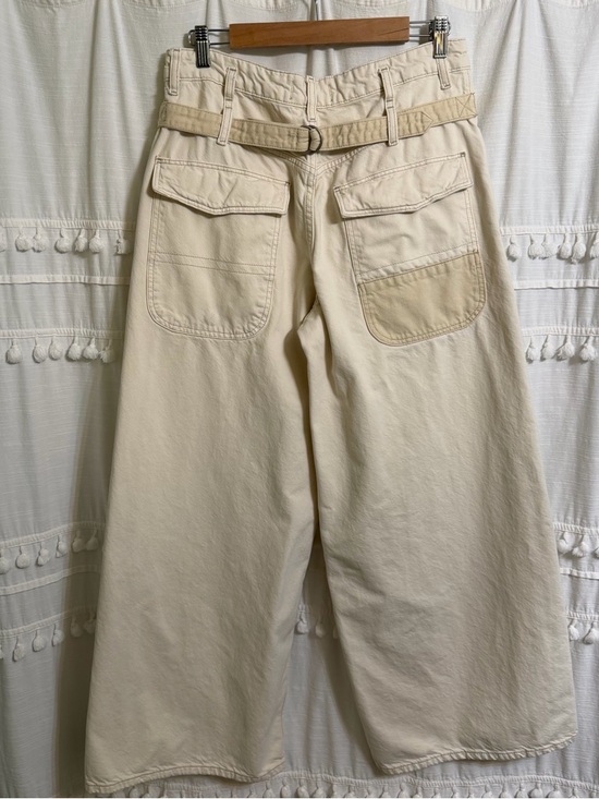 Free People We The Free Waterfalls Baggy Wide-Leg Jeans in Cream Size 30 - Picture 7 of 12